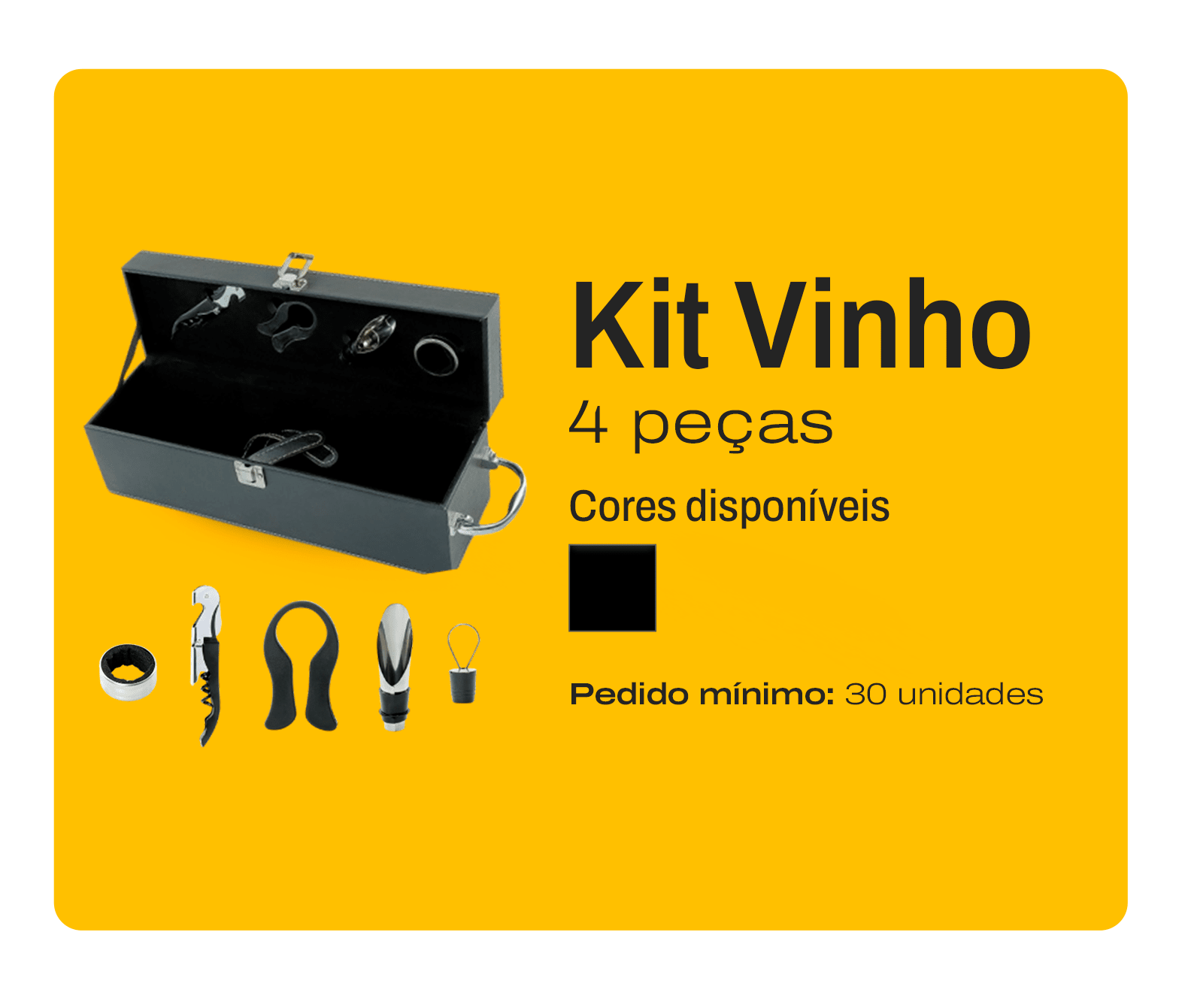 Kit vinho 4 peças